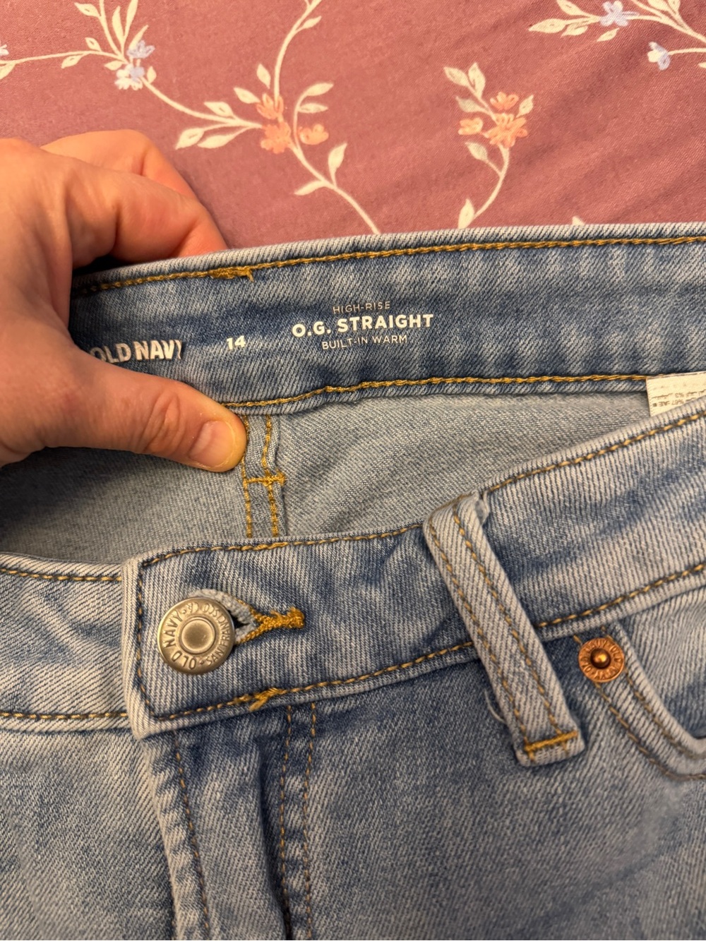 Old Navy Light Blue High-Rise O.G. Straight Jeans